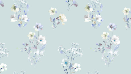 Very beautiful hand-drawn plants and flowers