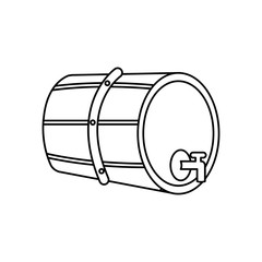 beer barrel icon, line style