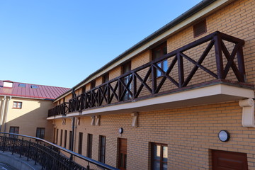 Fototapeta premium cheap motel brick buidling in the usa