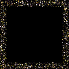 Gold Glitter Stars. Luxury Shiny Confetti.