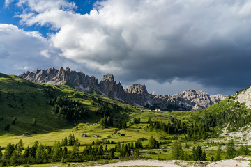 Fototapeta na wymiar Italian Alps landscape, Passo Gardena
