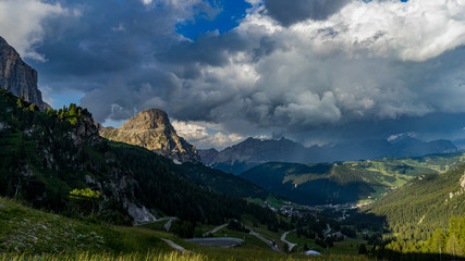 Dolomites mountains dramatic landscape, Italy