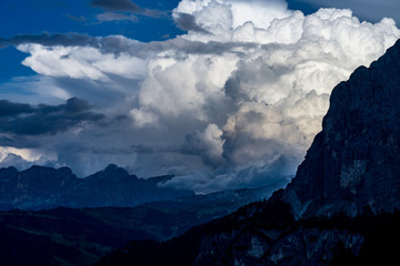 Dolomites dramatic sky mountains, Italy