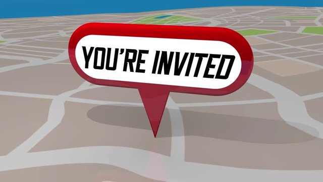 Youre Invited Party Event Sale Join Us Celebration Invitation 3d Animation