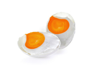 Salted eggs on a white background