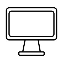 desktop computer line style icon