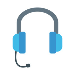 headset device audio flat style icon