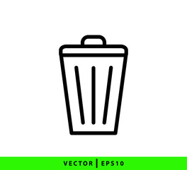 Trash can icon vector logo design template