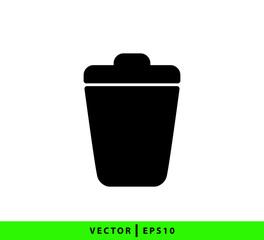 Trash can icon vector logo design template