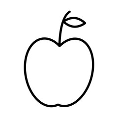 fresh apple line style icons