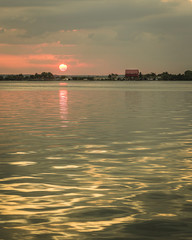 atardecer en la bahía de Cienfuegos Cuba