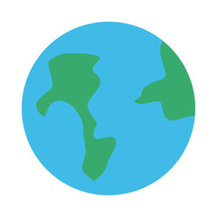 world planet earth school supply flat style icon
