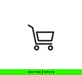 Trolley icon vector logo design template