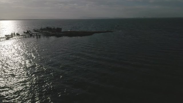 Carrasqueira classic palafitos ports from aerial view