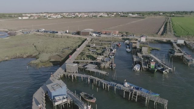 Carrasqueira classic palafitos ports from aerial view