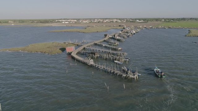 Carrasqueira classic palafitos ports from aerial view