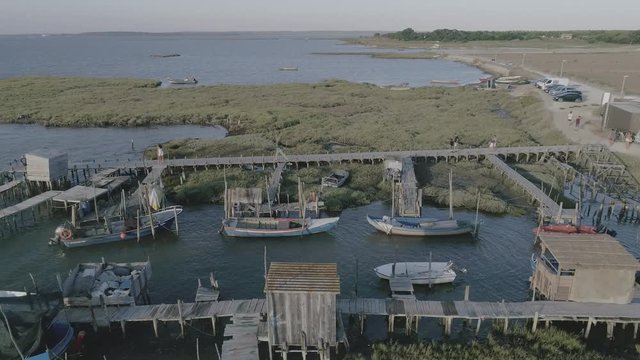 Carrasqueira classic palafitos ports from aerial view