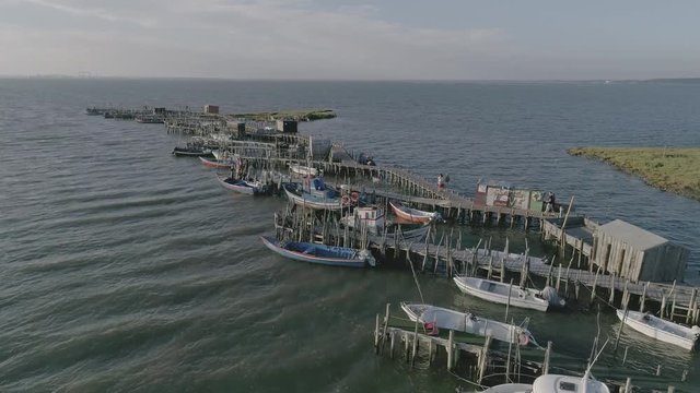 Carrasqueira classic palafitos ports from aerial view