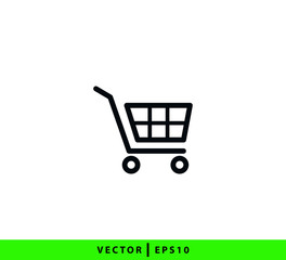 Trolley icon vector logo design template