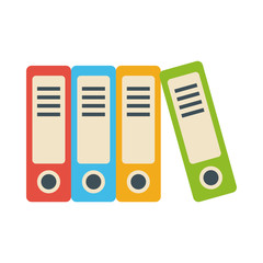 pile text books school supply flat style icon