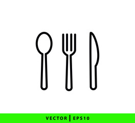 Restaurant icon ,fork and spoon flat style trendy ,best seller