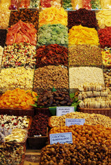 バルセロナ　サン・ジュセップ市場　ドライフルーツ売り場