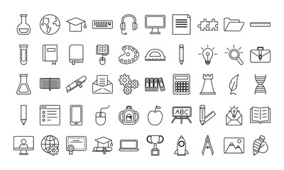 bundle of fifty back to school supplies