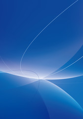 流れる曲線の青いグラデーションの背景イラスト/縦位置