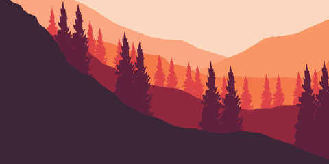 Mountain terrrain vector ilustration background wallpaper