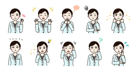 Woman white coat doctor, health care worker, scientist