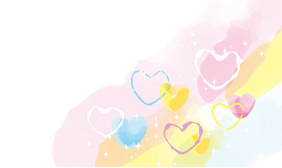 可愛いハートの背景素材