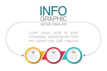 Vector infographic template with 3 steps or options. Data presentation, business concept design for web, brochure, diagram.