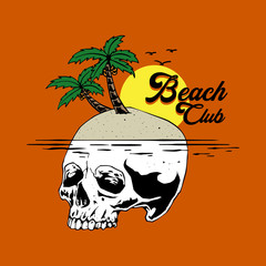 illustration concept of beach club