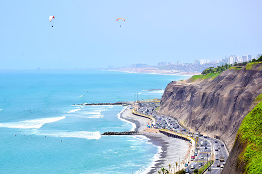 Coastal view in Lima, Peru
