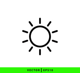 Sun icon vector logo design template
