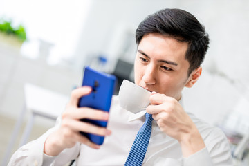 businessman use smart phone