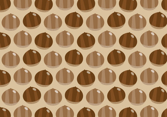 栗模様のオシャレな背景　横／Chestnut pattern horizontal background