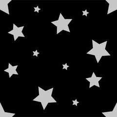 seamless pattern with stars on a black background, template for fabric and Wallpaper, postcard, cover, banner