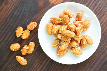 Fried Peanuts, Sugar and Sesame