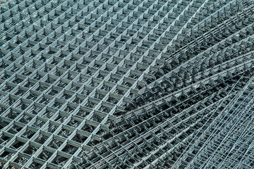rhythmic structure of a metal grid