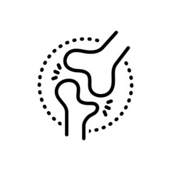 Black line  icon for bone