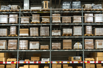 Self-service warehouse in a hardware store