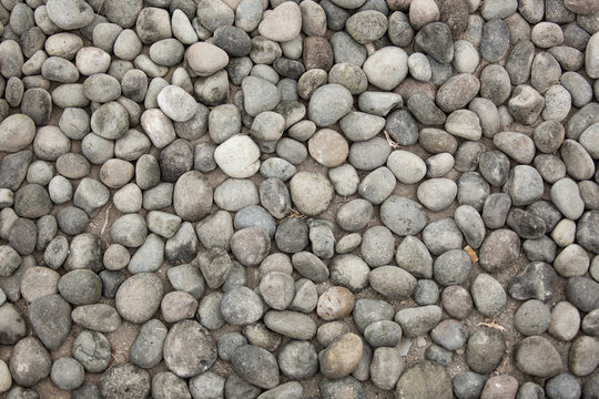 Natural view of stone paving stones