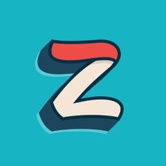 Z letter logo in classic sport style.