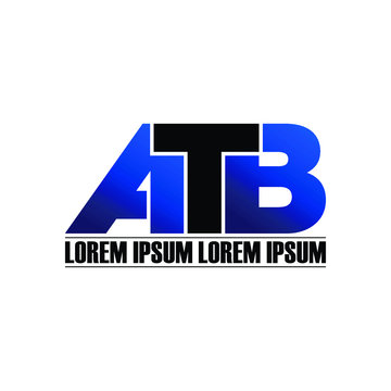 ATB letter monogram logo design vector