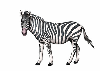 Fototapety  zebra illustration isolated on white background