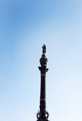 バルセロナ　ランブラス通り　コロンブスの塔