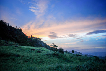 Naklejka na ściany i meble Hanthana mountain range- Sri Lanka