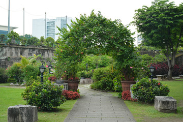 Baluarte De San Diego garden arch at Intramuros walled city in Manila, Philippines