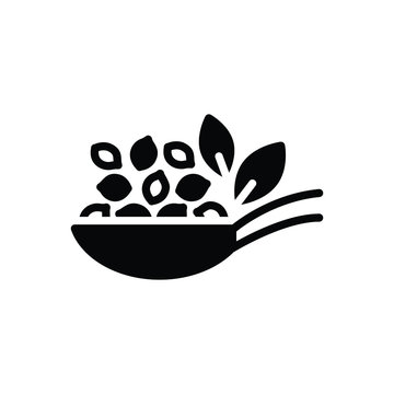 Black Solid Icon For Thymol Seed